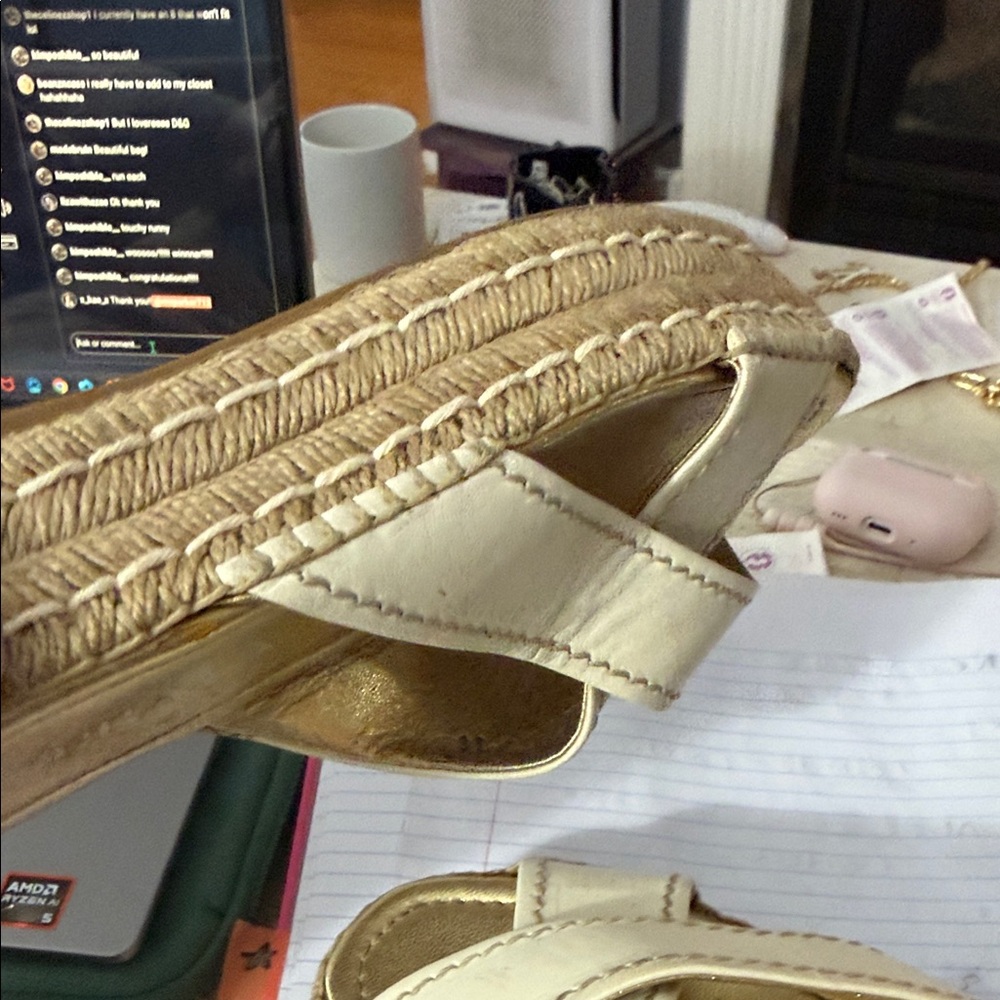 Prada Women's Cream Espadrille Slides - Picture 7 of 8